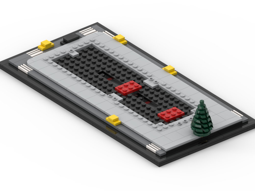 Lego 30 Rockefeller Plaza 1:800 Base modified