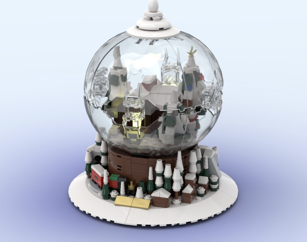 Lego Winter Cabin Snow Globe