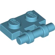 Plate Special 1 x 2 Side Handle [Free Ends] / Medium Azure