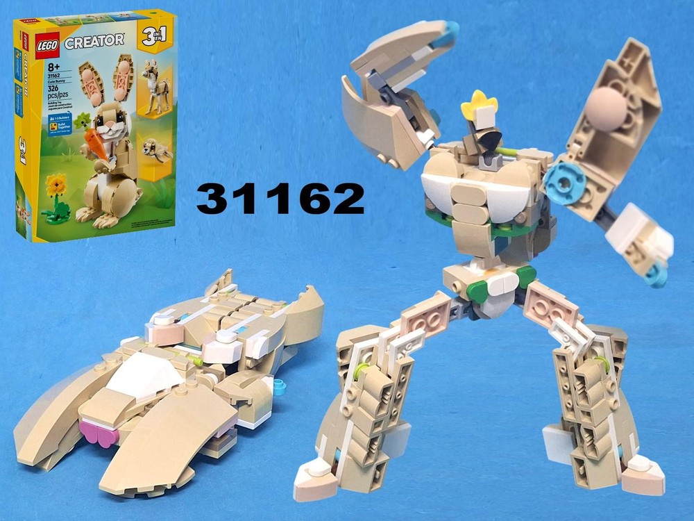 Lego Transformer Hovercar using set 31162: Cute Bunny