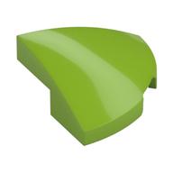 Lego Brick Round Corner, Curved 2 x 2 x 2/3 Quarter Circle With 1 x 1 Bottom Cutout / Lime