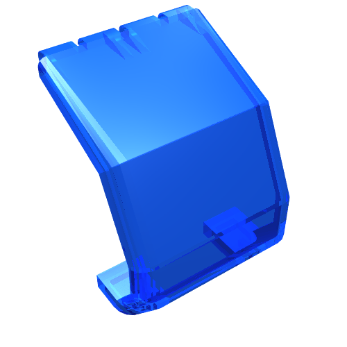 Lego Windscreen 4 x 4 x 4 1/3 Helicopter / Trans-Dark Blue