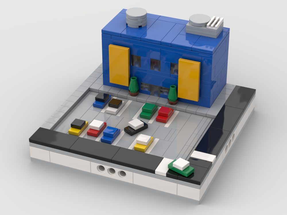 Lego Center with car park for a Mini Modular City