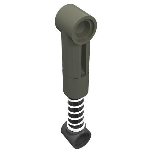 Lego Technic Shock Absorber 6.5L with Normal Spring [Complete Assembly] / Dark Gray