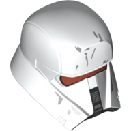 Lego Helmet Range Trooper, Red Visor Print / White