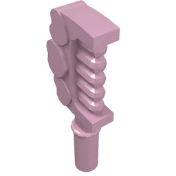Equipment Comb with Handle and 3 Hearts [Hair Accessory] / Bright Pink