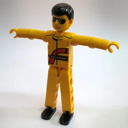 Technic Figure Yellow Legs, Yellow Top [Power Puller Driver] / [No Color/Any Color]