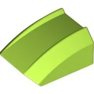 Brick Curved 2 x 2 with Lip, No Studs / Lime