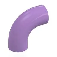 Brick Round 1 x 1 diameter Tube with 90 Degree Elbow (2 x 2 x 1) and Axle Holes (Crossholes) at each end / Medium Lavender