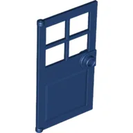Door 1 x 4 x 6 with 4 Panes and Stud Handle / Dark Blue