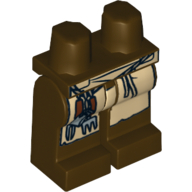 Lego Hips and Dark Brown Legs with White Apron and Cooking Utensils Print / Dark Brown