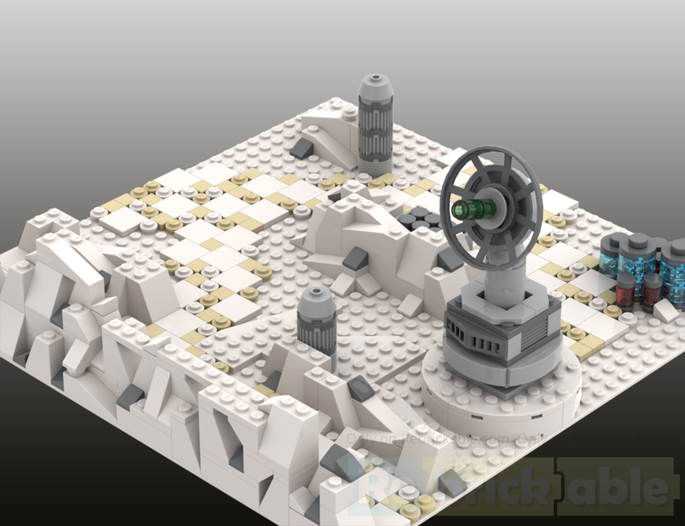 Lego Hoth radar and trench