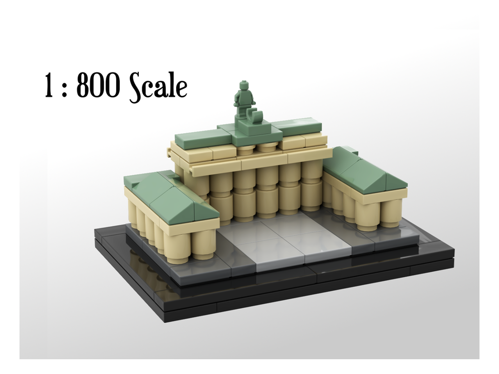 Lego Brandenburg Gate 1:800 Scale (Brandenburger Tor)