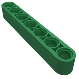 Technic Beam 1 x 7 Thick / Green