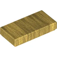 Tile 1 x 2 with Groove / Pearl Gold