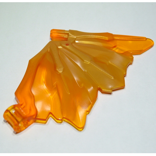 Lego Creature Body Part, Wing, Crystalized with Marbled Pearl Gold Pattern / Trans-Orange