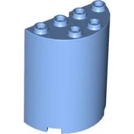 Cylinder Half 2 x 4 x 4 / Medium Blue
