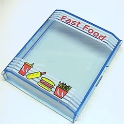 Panel 2 x 8 x 8 with Fast Food Print / Trans-Medium Blue