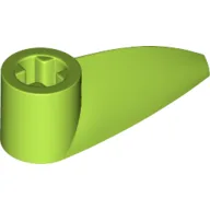 Technic Tooth 1 x 3 with Axle Hole [Hollow Underside] / Lime