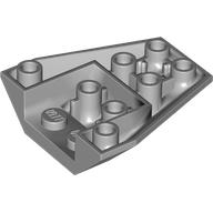 Lego Brick Wedged, Sloped Inverted 4 x 4 Triple [4 Connections between Front Studs] / Light Bluish Gray