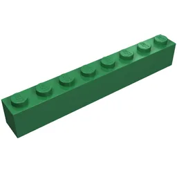 Brick 1 x 8 / Green