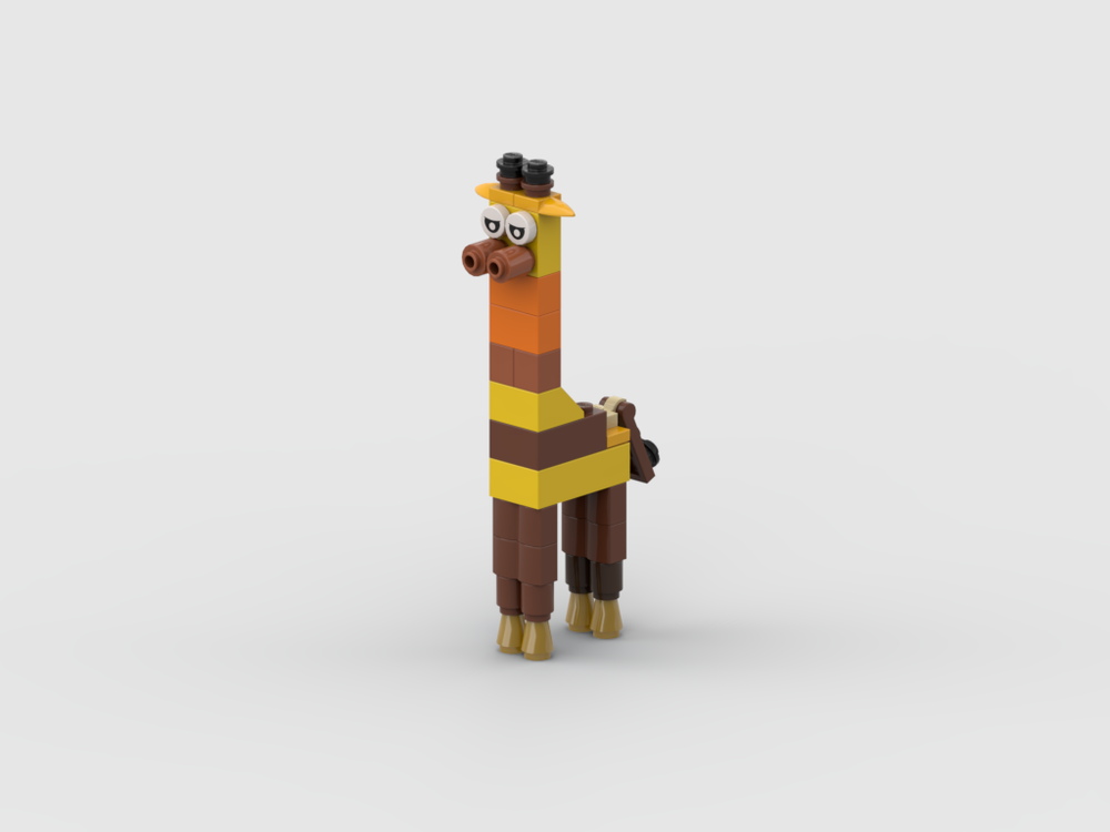 Lego Basic giraffe created parts only from the set 11013