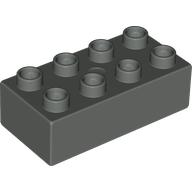 Lego Duplo Brick 2 x 4 / Dark Gray