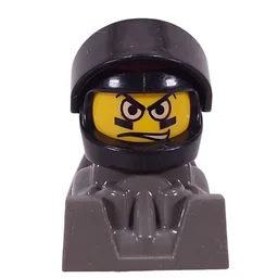 Racer - Black Helmet, Black Visor, Dark Gray Body