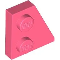 Wedge Plate 2 x 2 Right / Coral