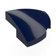 Brick Round Corner, Curved 2 x 2 x 2/3 Quarter Circle With 1 x 1 Bottom Cutout / Dark Blue