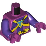 Torso, Dark Purple Armor, Azure 'T', Yellow Straps, Utility Belt Print, Dark Purple Arms, Magenta Hands / Magenta