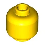 Minifig Head [Plain] [Vented Stud - 2 Holes] / Yellow