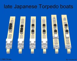 1:560 Scale late Japanese torpedo boats(2nd class destroyers)