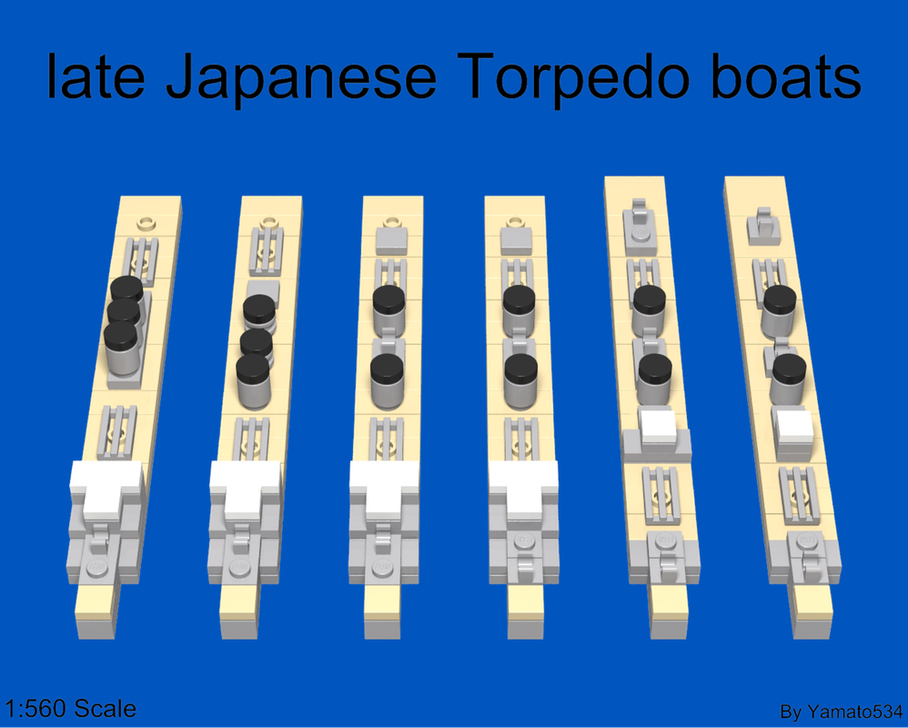 Lego 1:560 Scale late Japanese torpedo boats(2nd class destroyers)