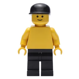 Yellow Torso, Black Legs, Black Cap