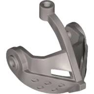Headwear Accessory Visor Grille with Top Pin Hole (Castle) / Flat Silver