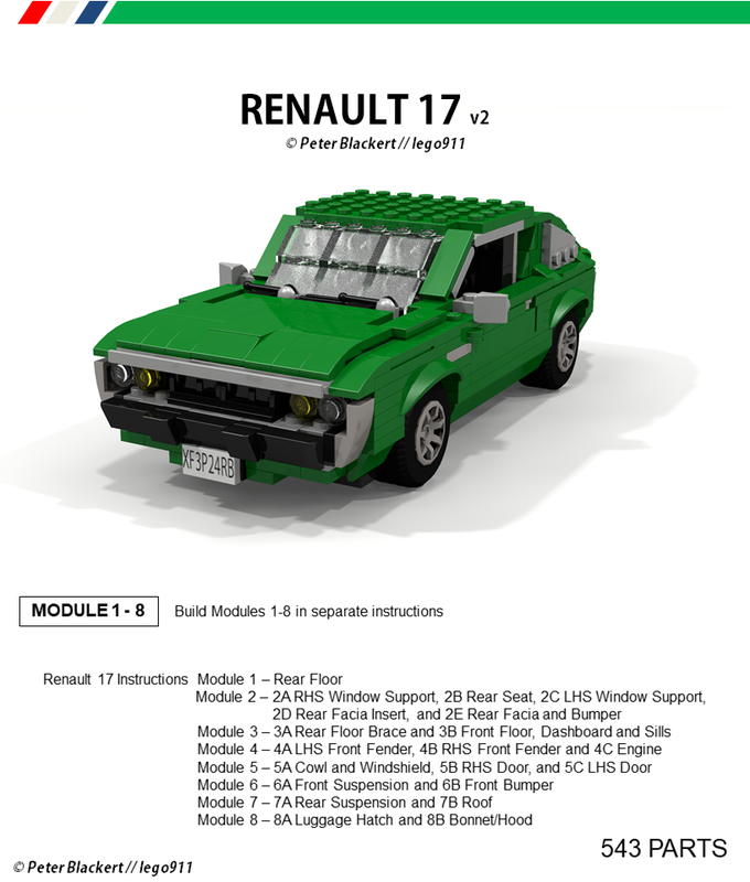 Lego Renault 17 Coupe v2 - 1:21 Miniland - Intermediate