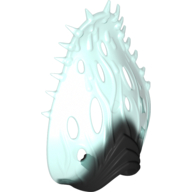 Lego Large Figure Creature Cocoon Petal with Black Base Pattern / Trans-Light Blue