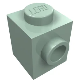 Brick Special 1 x 1 with Stud on 1 Side / Sand Green