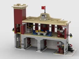Large Winter Fire Station