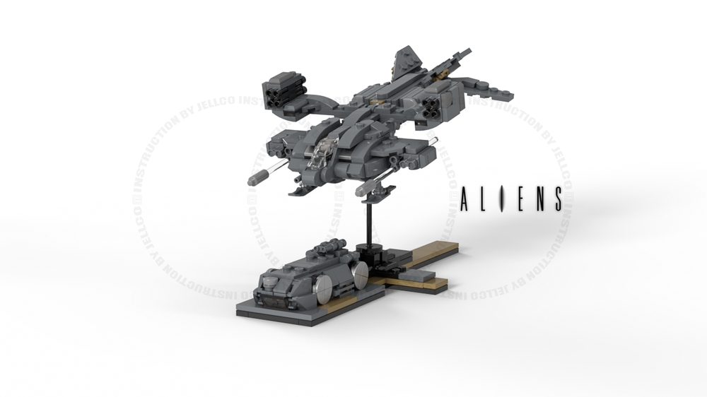 Lego Micro Size UD-4L Cheyenne Dropship (Landing position) with Nano M577 APC