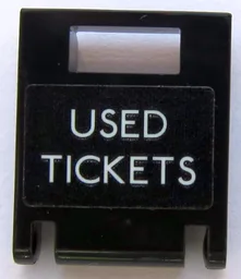 Container, Box 2 x 2 x 2 Door with Slot with 'USED TICKETS' Pattern (Sticker) - Set 10258
