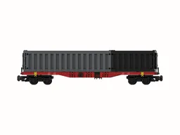 DB - Containerwagon "Sgjs 716" with 20ft & 40ft container (8w)