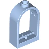 Window 1 x 2 x 2 2/3 with Rounded Top / Bright Light Blue