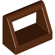 Tile Special 1 x 2 with Handle / Reddish Brown