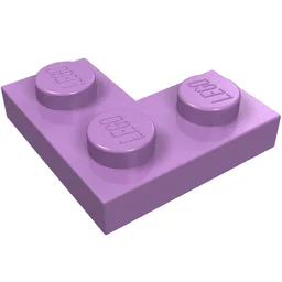 Plate 2 x 2 Corner / Medium Lavender