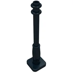 Lamp Post 2 x 2 x 7 with 6 Base Flutes / Black