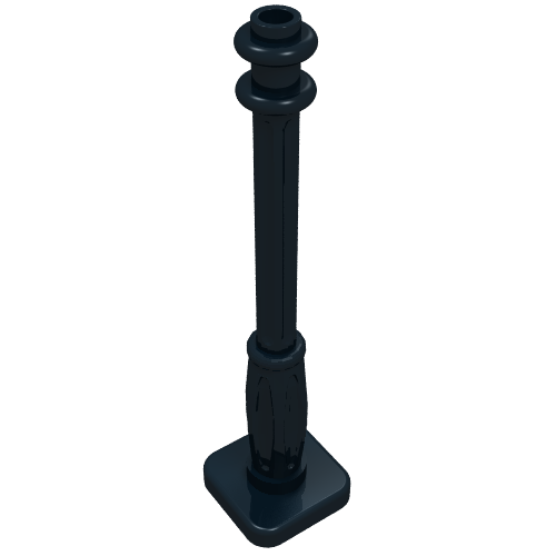 Lego Lamp Post 2 x 2 x 7 with 6 Base Flutes / Black