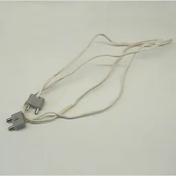 Wire with Light Gray 2-Prong Connectors, 4.5V, Type 1 Connectors, 96L / White