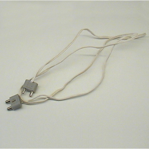 Lego Wire with Light Gray 2-Prong Connectors, 4.5V, Type 1 Connectors, 96L / White